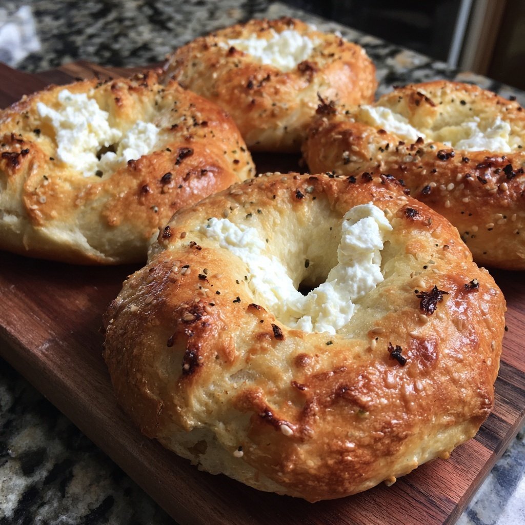 Air Fryer Yogurt Bagels Plain