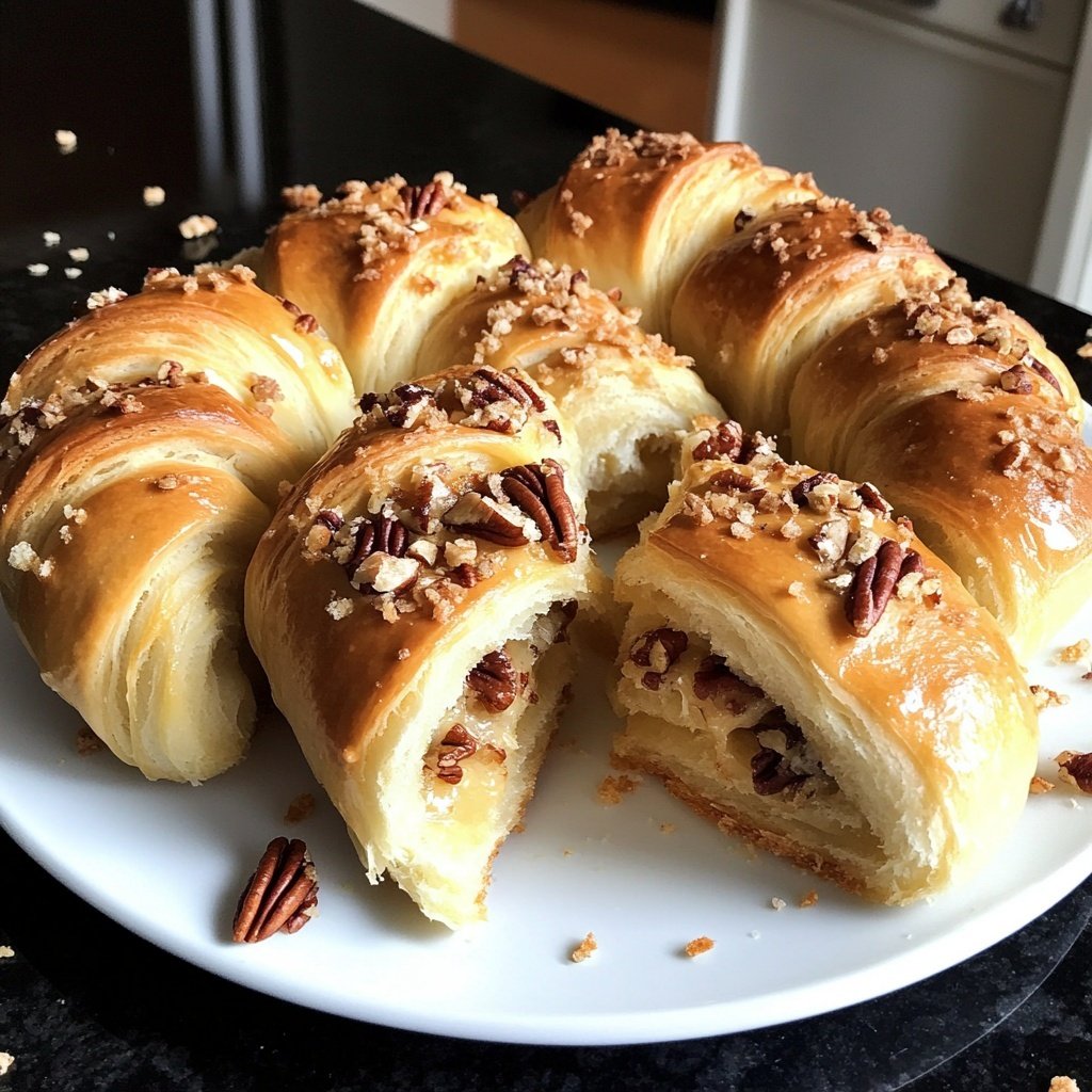 Buttery Crescent Rolls with Pecan Filling