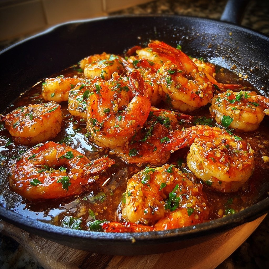 Lemon Garlic Shrimp Skillet