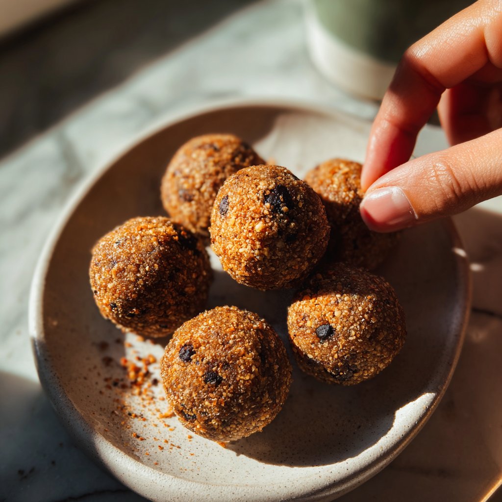 Protein Balls with Cocoa Nibs