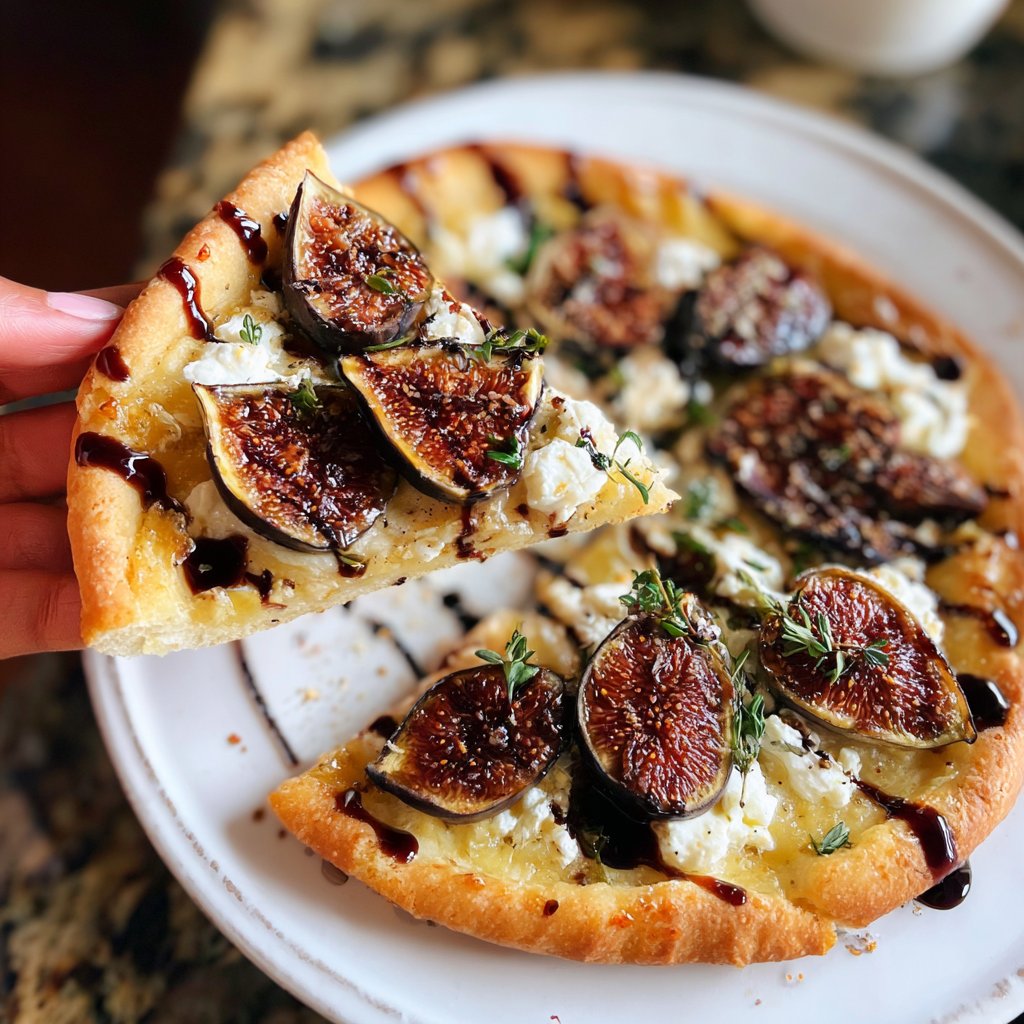 Roasted Fig Flatbread with Balsamic Drizzle