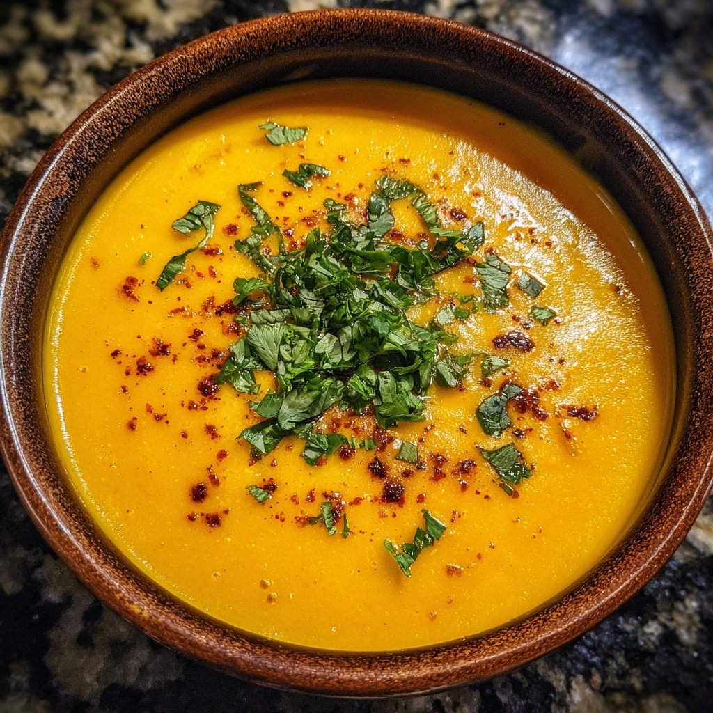 Squash Soup with Roasted Garlic