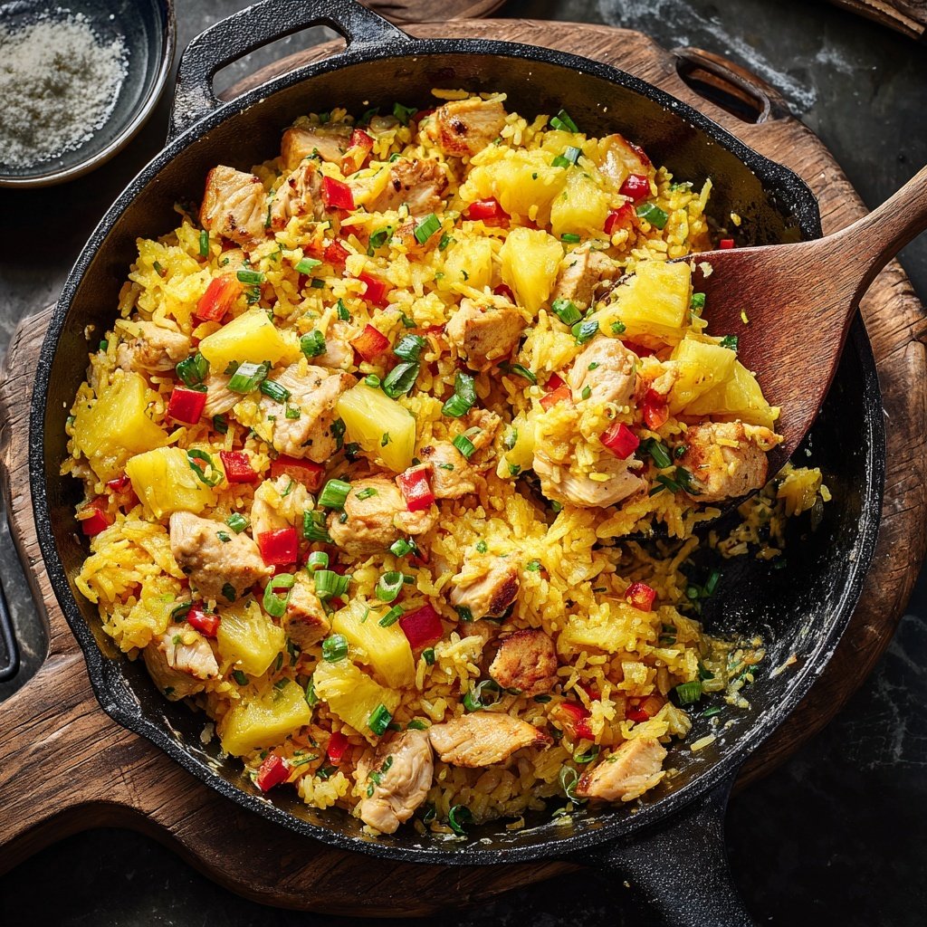 Pineapple Chicken Rice Skillet