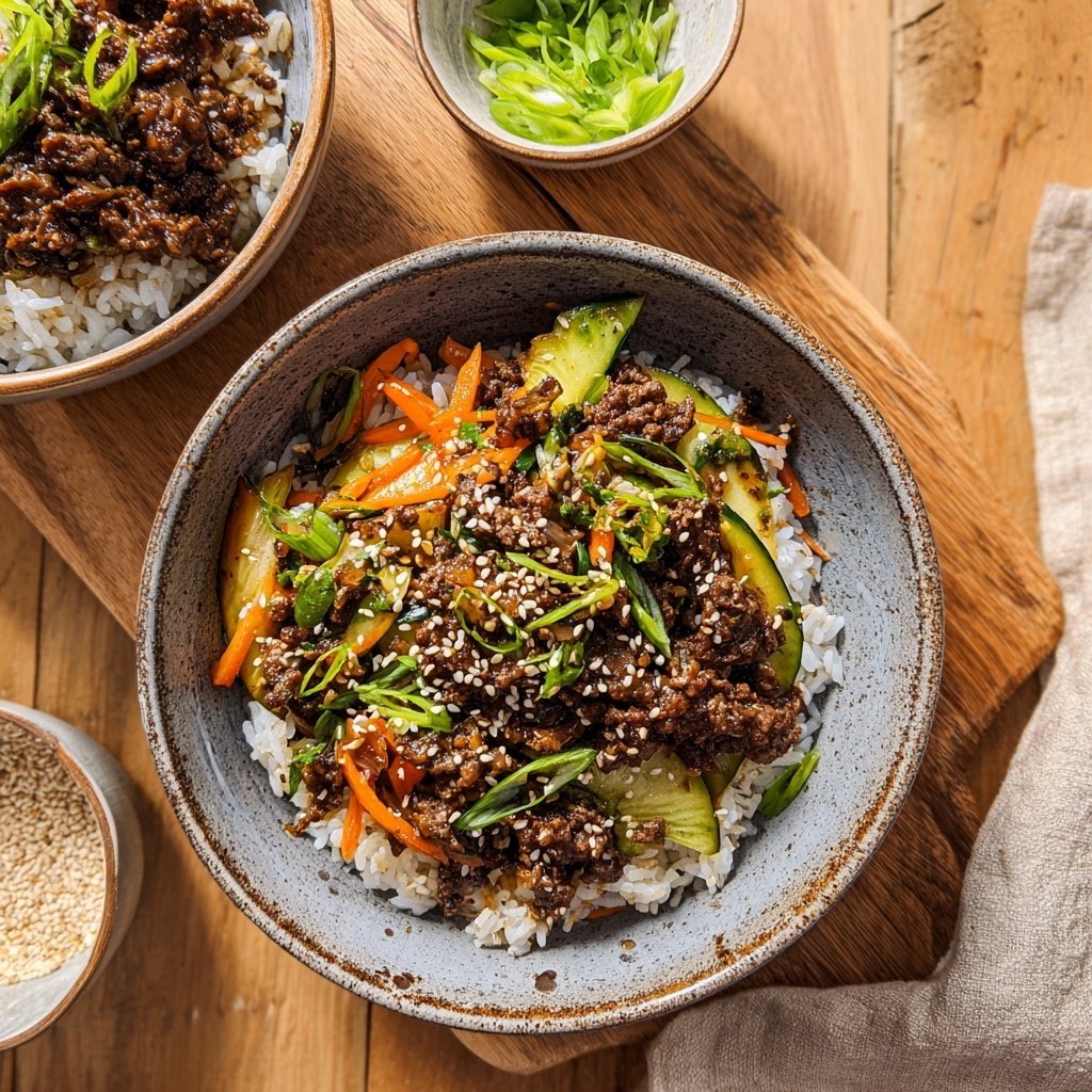 Ground Beef Bulgogi Bowls