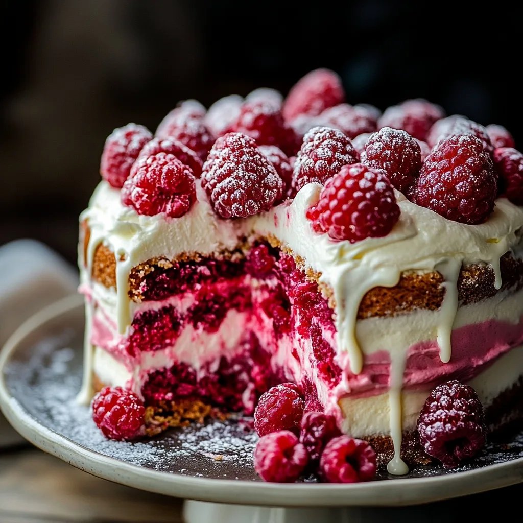 White Chocolate Raspberry Cake