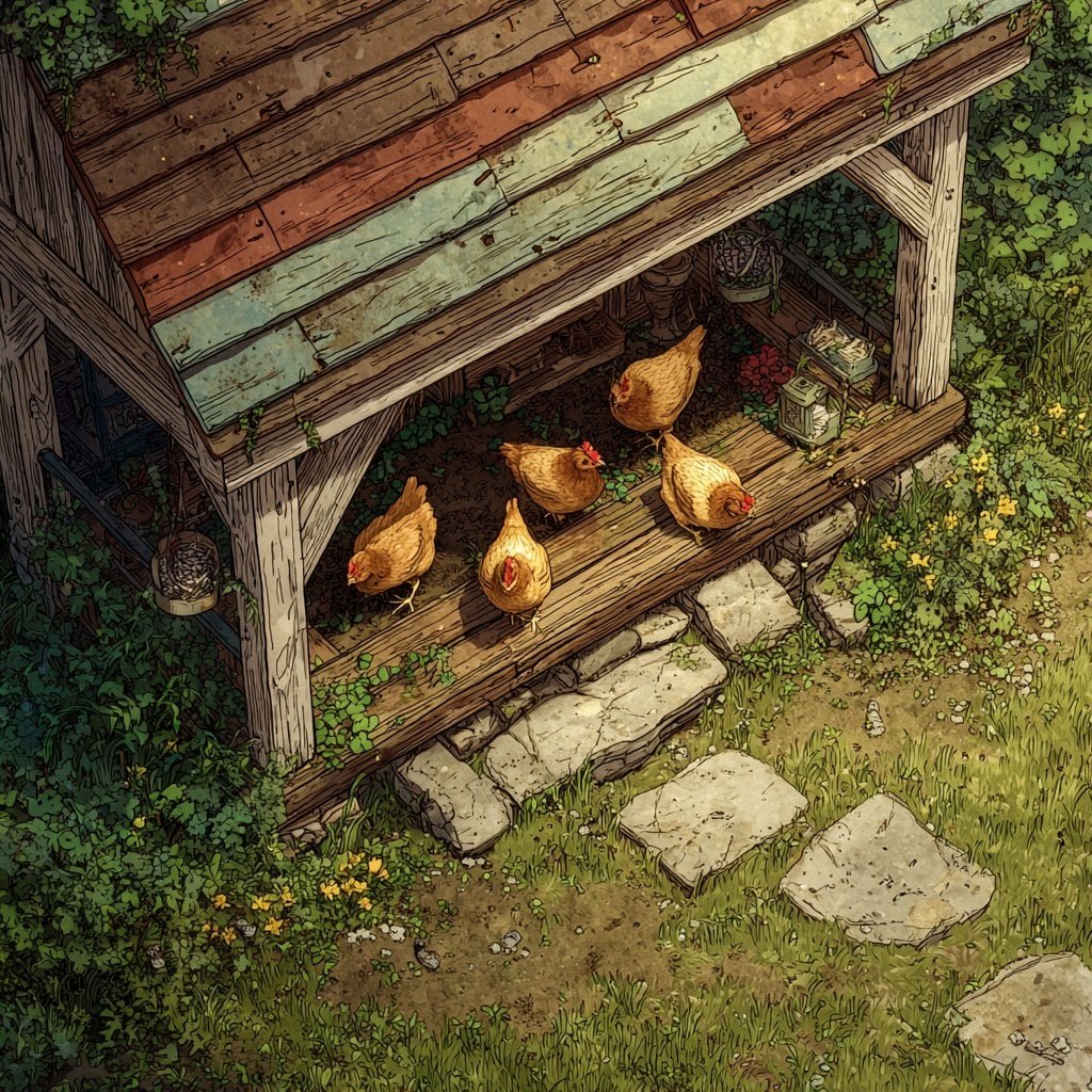 Chicken Run With Covered Walkway