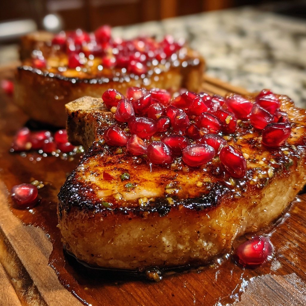 Pork Chops with Pomegranate Pan Sauce