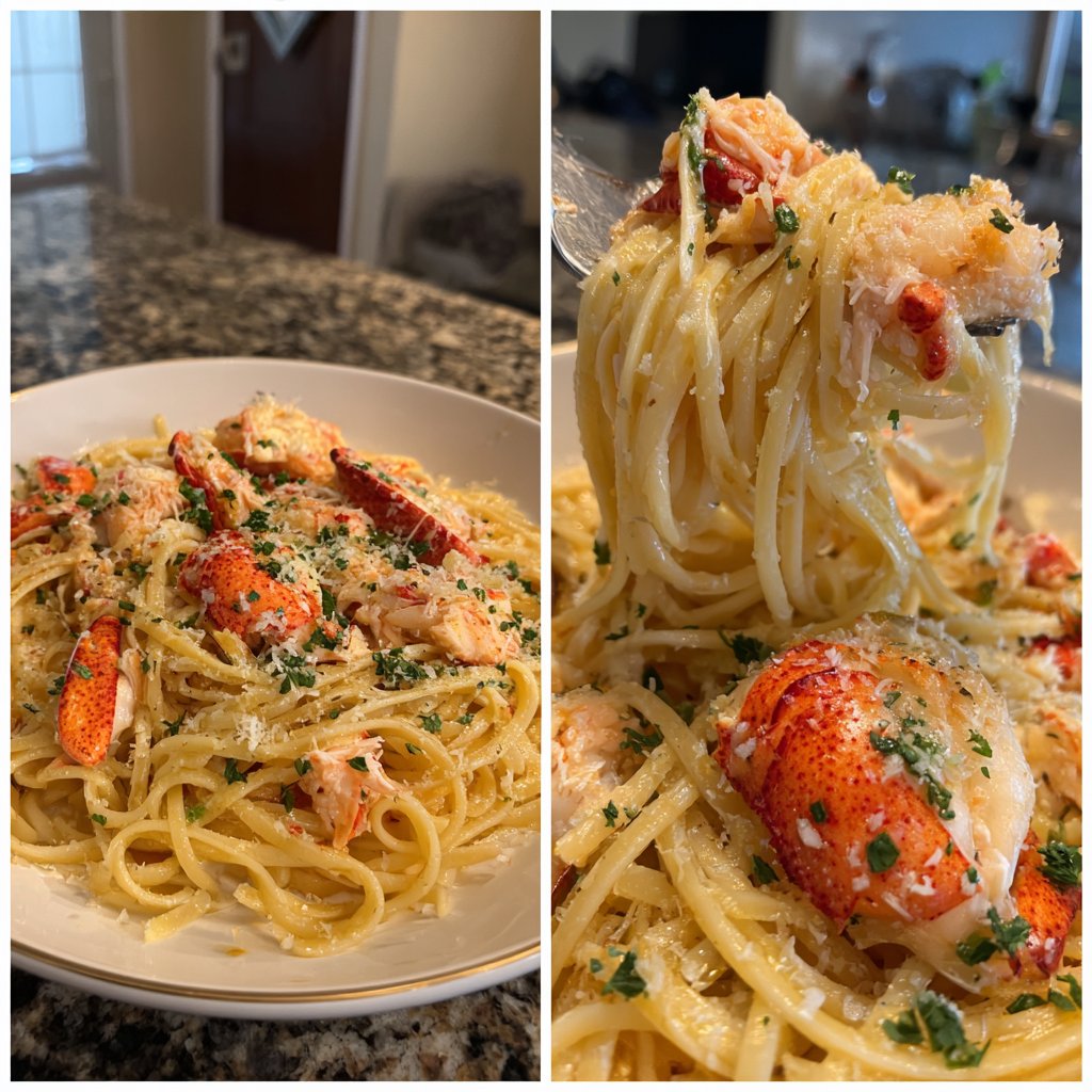 Garlic Butter Lobster Pasta