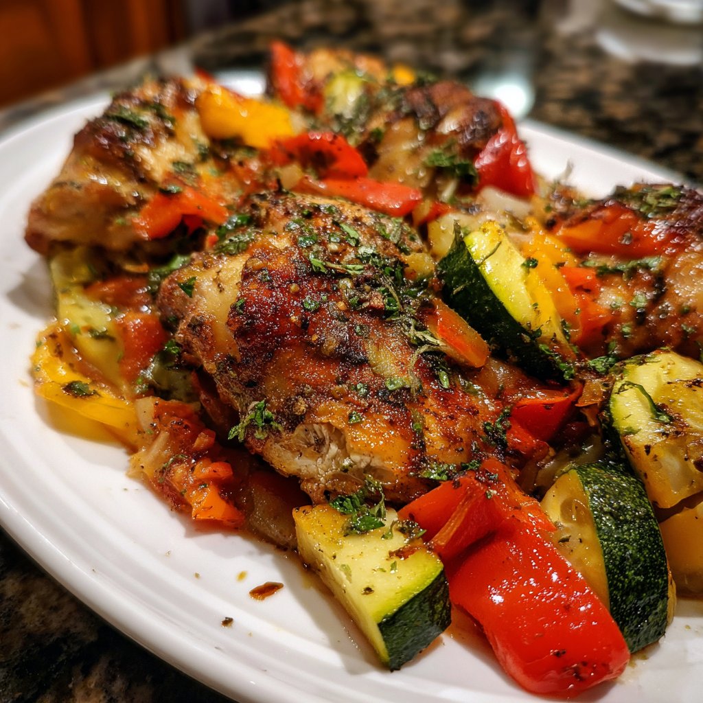 Mediterranean Baked Chicken With Vegetables