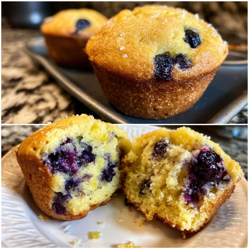Lemon Blueberry Yogurt Muffins