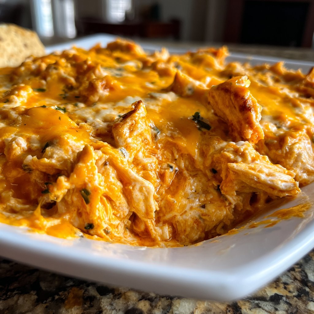 Spicy Buffalo Chicken Dip Appetizer